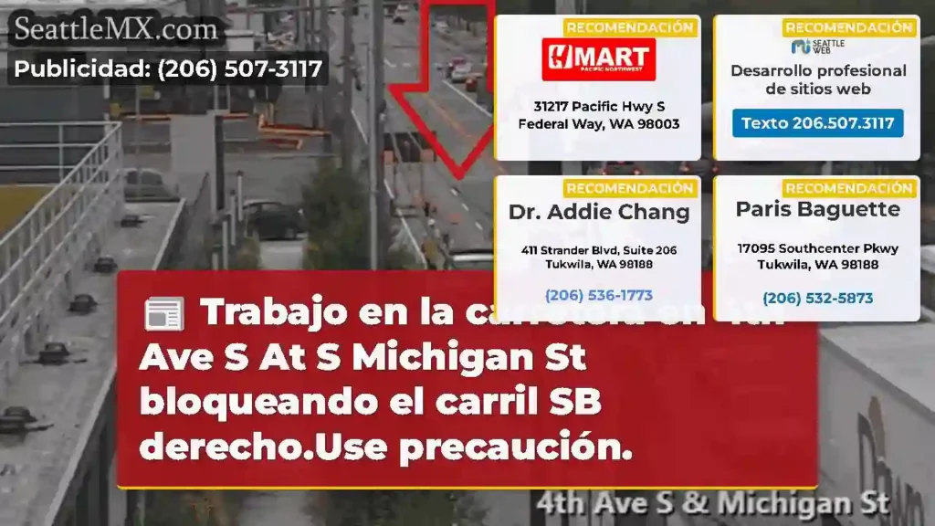 Trabajo en la carretera en 4th Ave S At S