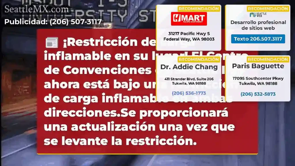¡Restricción de carga inflamable en su lugar!