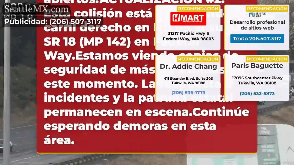 Limpiado: esta colisión en NB I-5, justo al sur