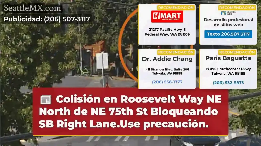 Colisión en Roosevelt Way NE North de NE 75th St