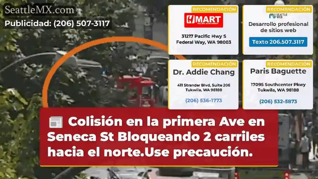 Colisión en la primera Ave en Seneca St