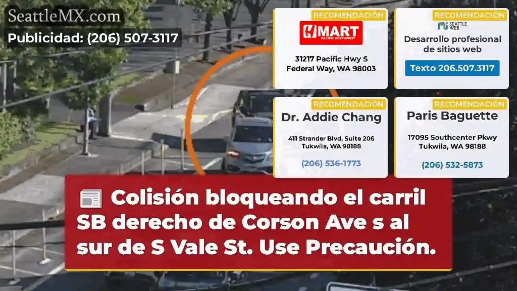 Colisión bloqueando el carril SB derecho de