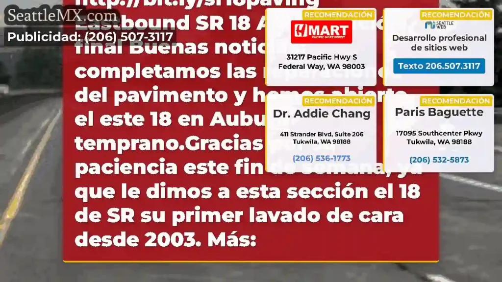 Sr 18 Trabajo de pavimento