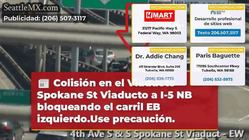 Colisión en el Viaducto Spokane St Viaducto a I-5