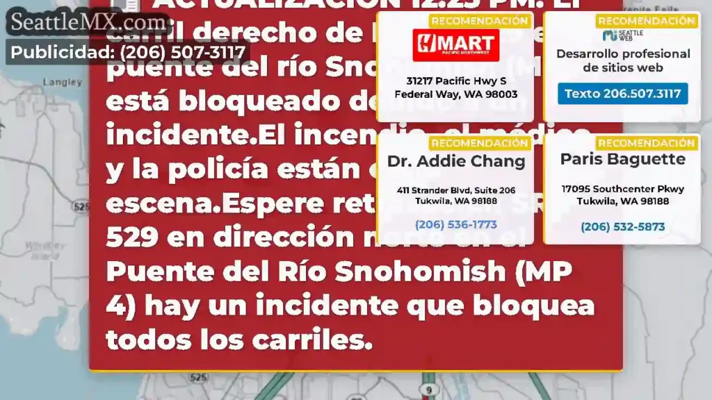 ACTUALIZACIÓN 12:23 PM: El carril derecho de NB