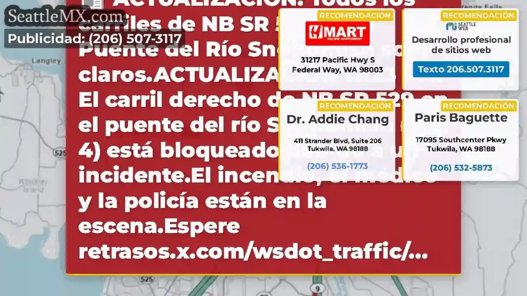 ACTUALIZACIÓN: Todos los carriles de NB SR 529 en
