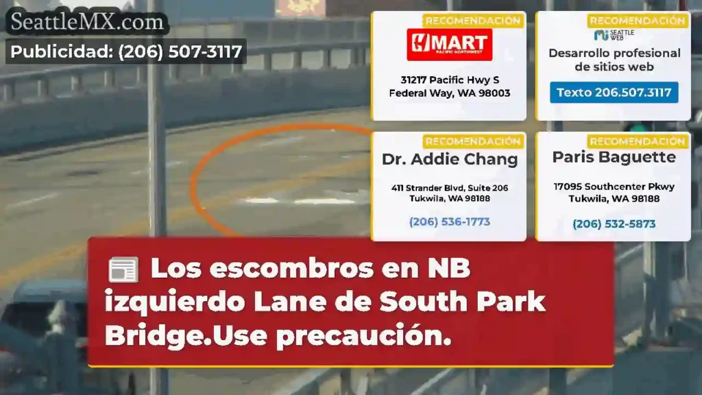 Los escombros en NB izquierdo Lane de South Park