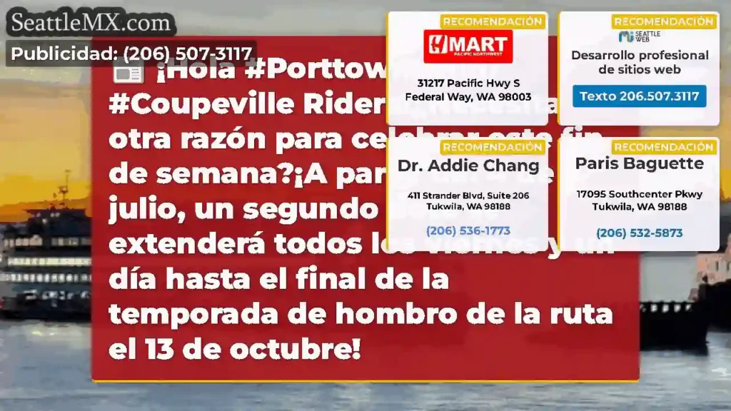 ¡Hola #Porttownsend/ #Coupeville Riders!¿Necesita