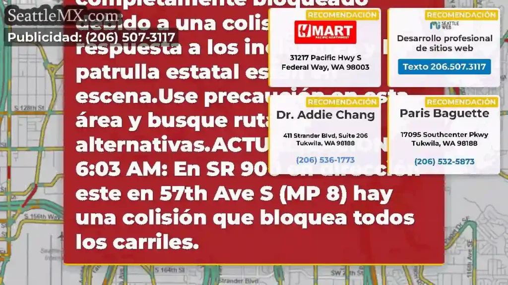ACTUALIZACIÓN: SR 900 en dirección este en 57th
