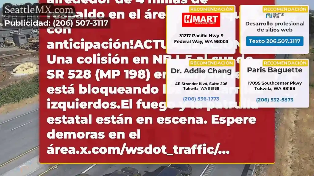 ACTUALIZACIÓN 2: Una colisión en NB I-5 al sur de