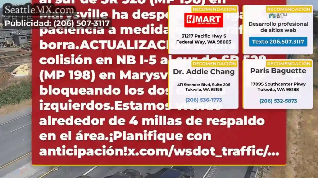 Limpiado: la colisión en NB I-5 al sur de SR 528