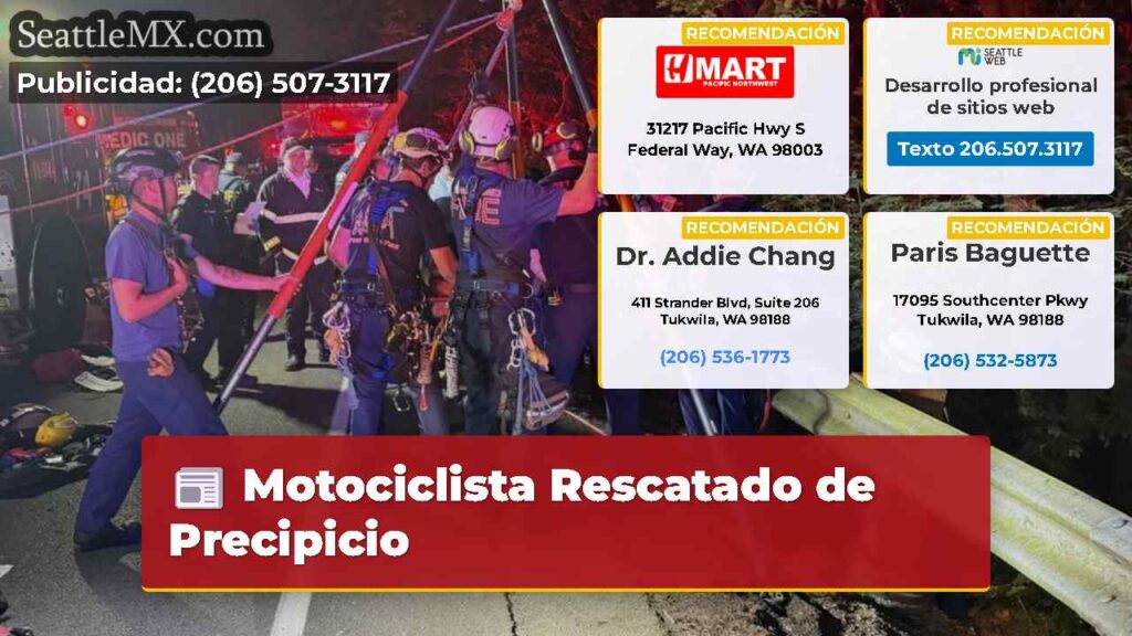Motociclista Rescatado de Precipicio