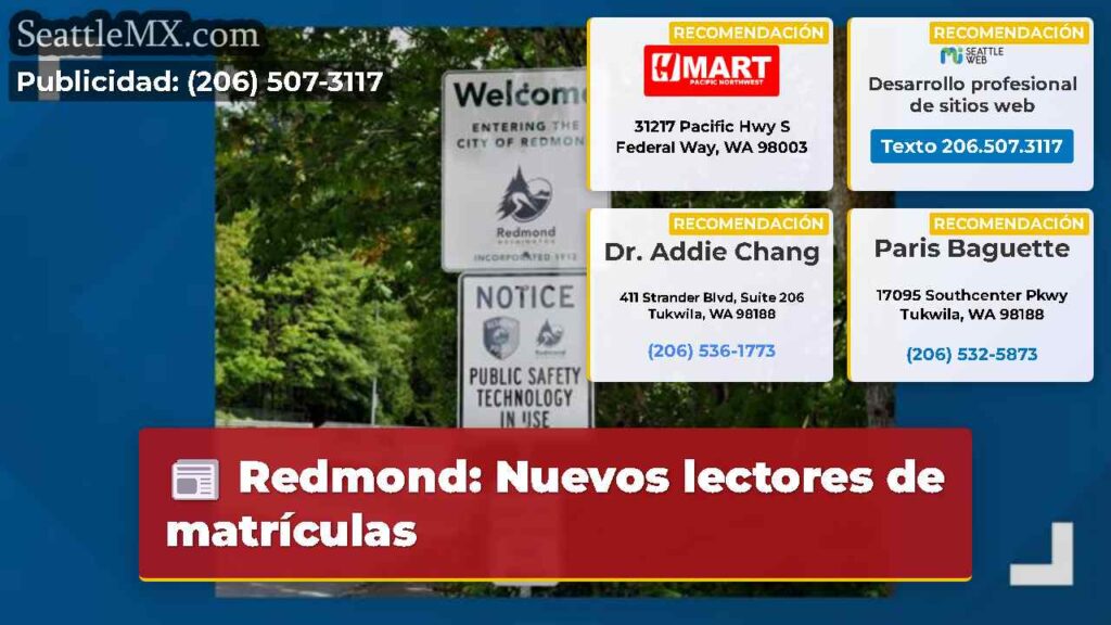 Redmond: Nuevos lectores de matrículas