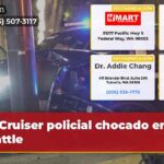 Cruiser policial chocado en Seattle