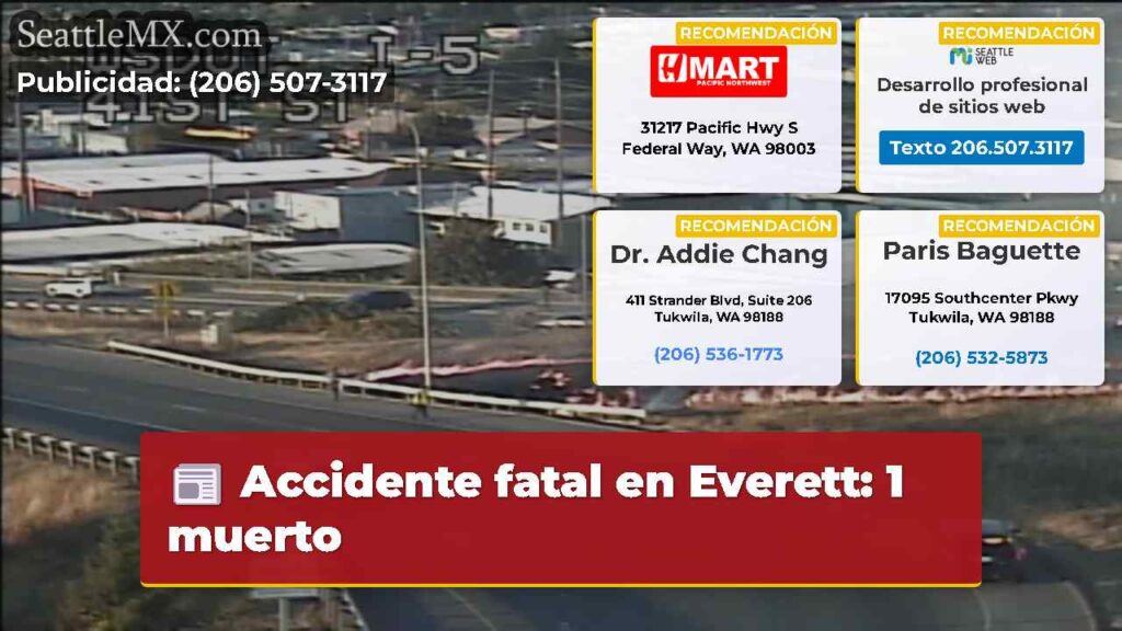 Accidente fatal en Everett: 1 muerto
