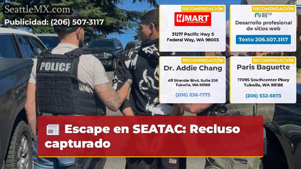 Escape en SEATAC: Recluso capturado