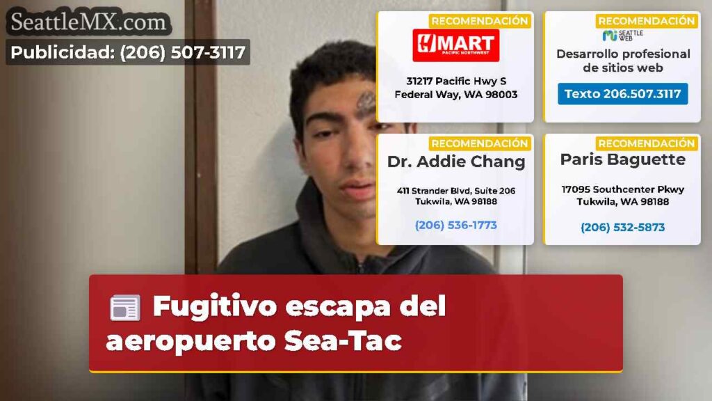Fugitivo escapa del aeropuerto Sea-Tac