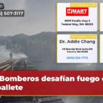 Bomberos desafían fuego en caballete
