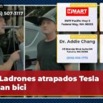Ladrones atrapados Tesla roban bici