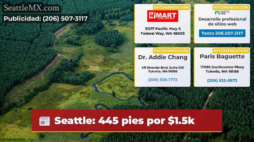 Seattle: 445 pies por $1.5k