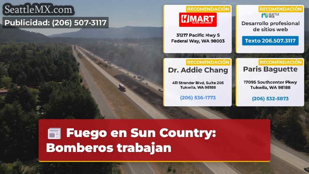 Fuego en Sun Country: Bomberos trabajan