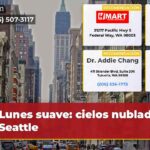 Lunes suave cielos nublados en Seattle
