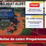 Aviso de calor Prepárense