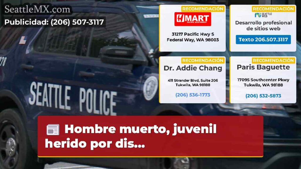 Hombre muerto, juvenil herido por dis...