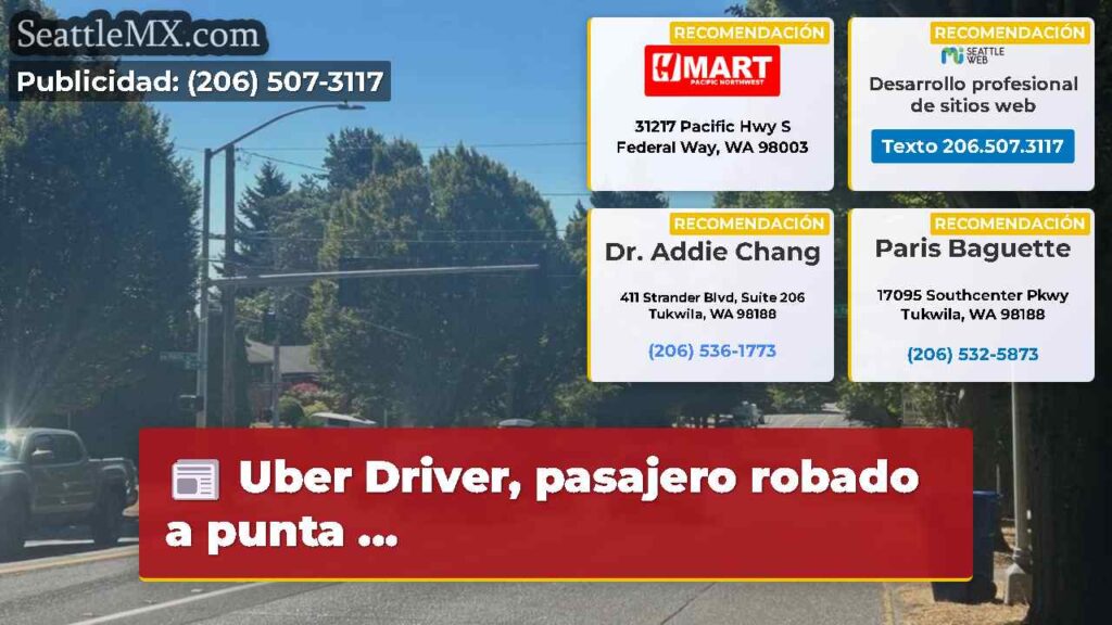 Uber Driver, pasajero robado a punta ...
