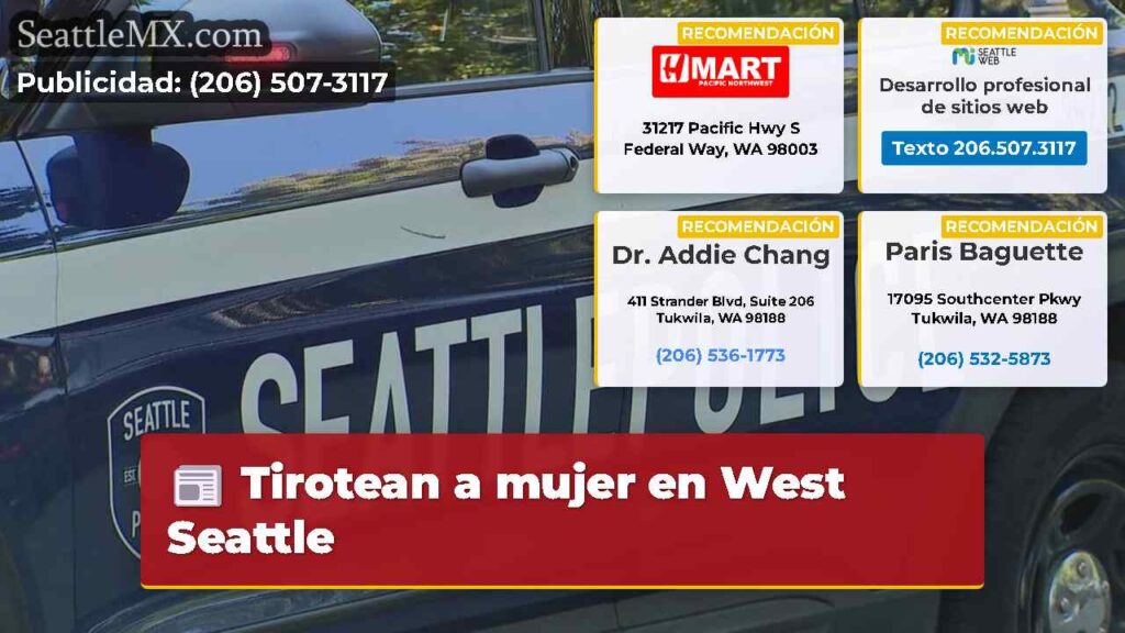 Tirotean a mujer en West Seattle