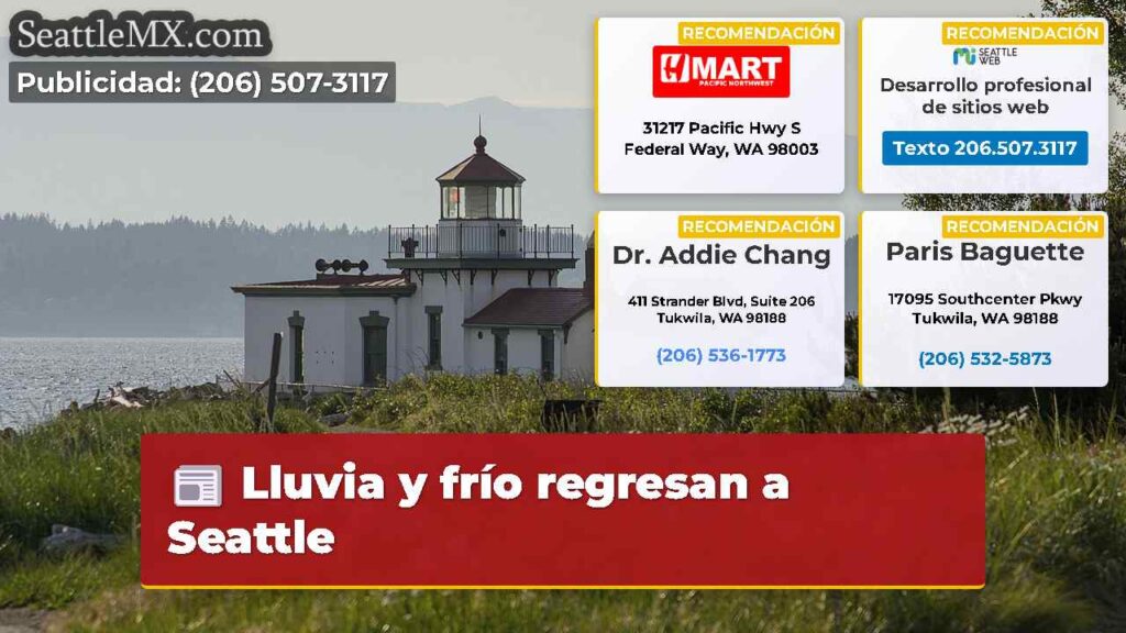 Lluvia y frío regresan a Seattle