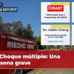 Choque múltiple Una persona grave