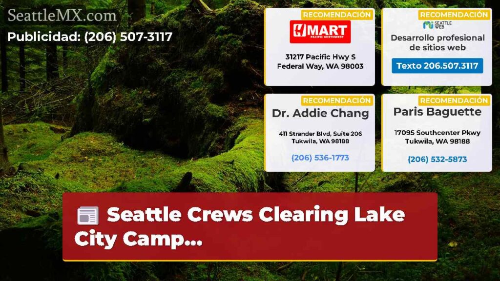 Seattle Crews Clearing Lake City Camp...