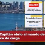 Capitán ebrio al mando de barco de carga