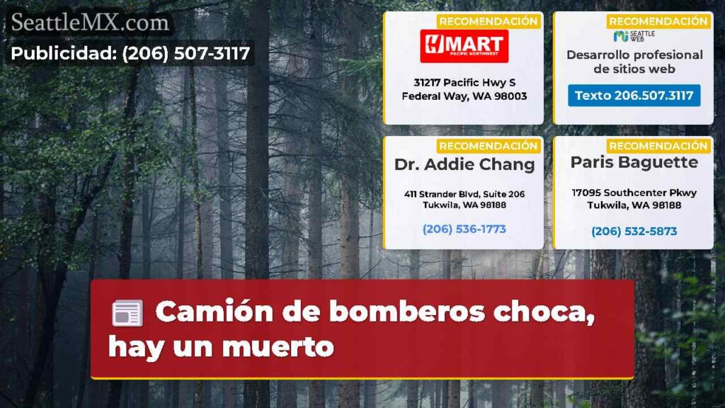 Camión de bomberos choca, hay un muerto