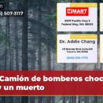 Camión de bomberos choca hay un muerto