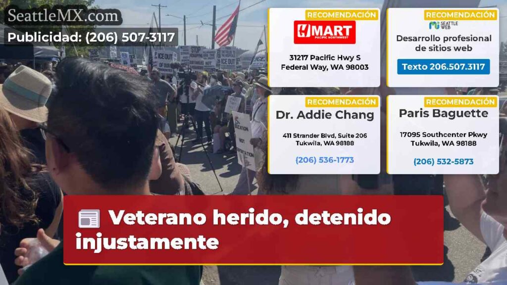 Veterano herido, detenido injustamente