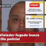 Violador fugado busca auxilio policial