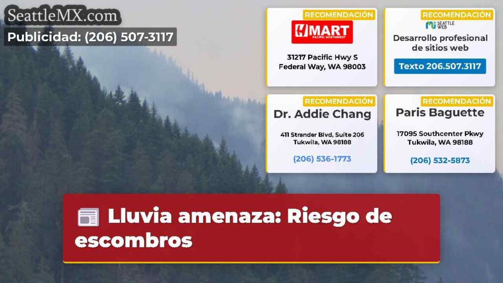 Lluvia amenaza: Riesgo de escombros