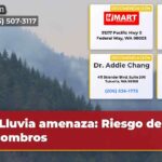 Lluvia amenaza Riesgo de escombros