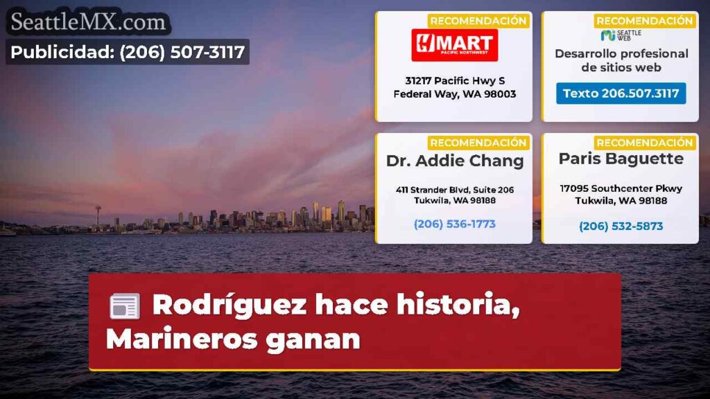 Rodríguez hace historia, Marineros ganan