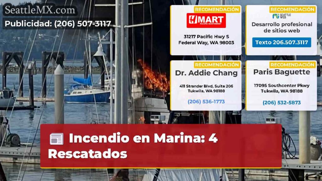 Incendio en Marina: 4 Rescatados