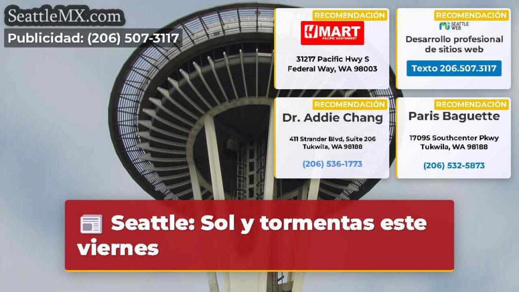 Seattle: Sol y tormentas este viernes