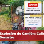 Explosión de Camión Calle en Desastre