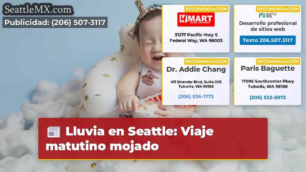 Lluvia en Seattle: Viaje matutino mojado