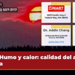 Humo y calor calidad del aire baja