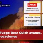 Fuego Bear Gulch avanza evacuaciones