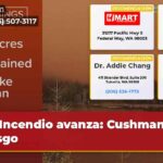 Incendio avanza Cushman en riesgo