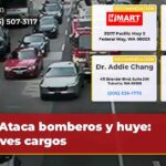 Ataca bomberos y huye graves cargos