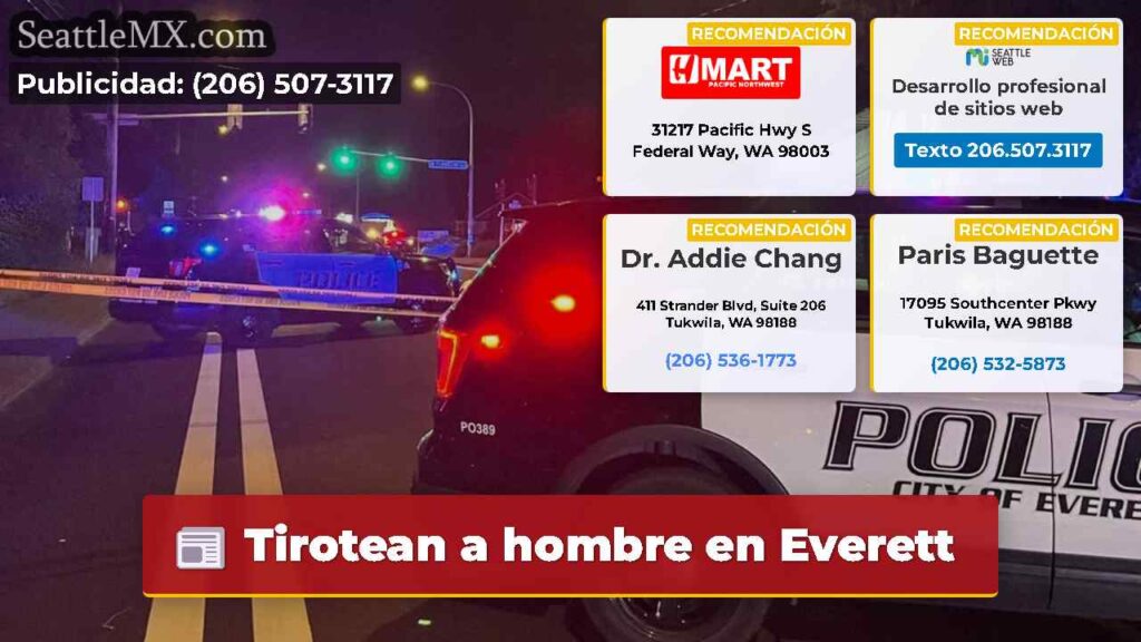 Tirotean a hombre en Everett
